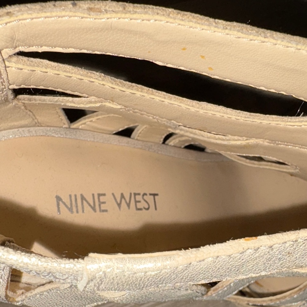 Nine West Flora Silver Cutout Heels - Picture 6 of 7